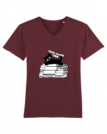 Bookish cat Burgundy