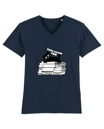 Bookish cat French Navy