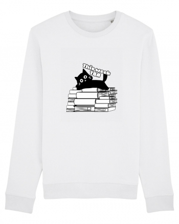 Bookish cat White