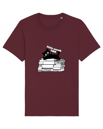 Bookish cat Burgundy