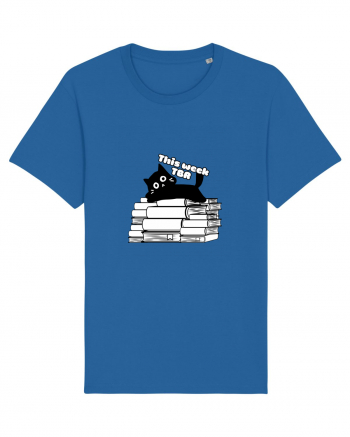 Bookish cat Royal Blue