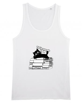 Bookish cat White