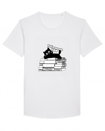 Bookish cat White