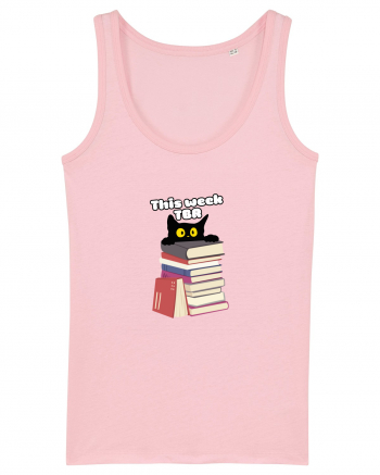 Bookish cat Cotton Pink