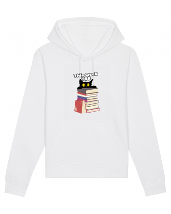 Bookish cat White