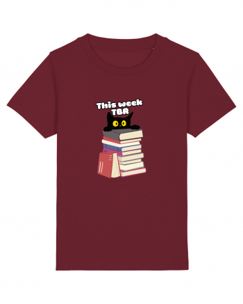 Bookish cat Burgundy