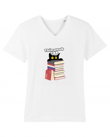 Bookish cat White