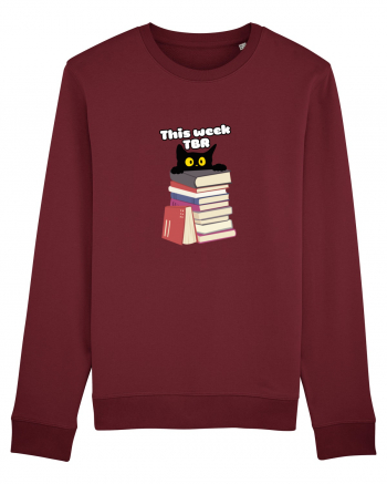 Bookish cat Burgundy