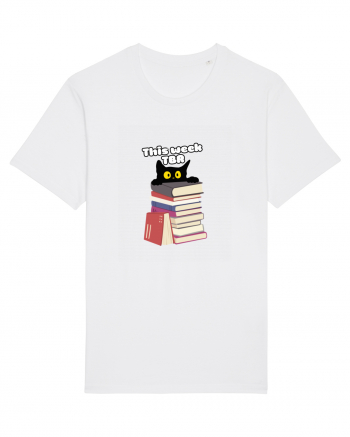 Bookish cat White