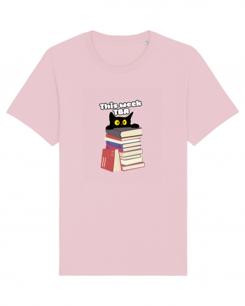 Bookish cat Cotton Pink