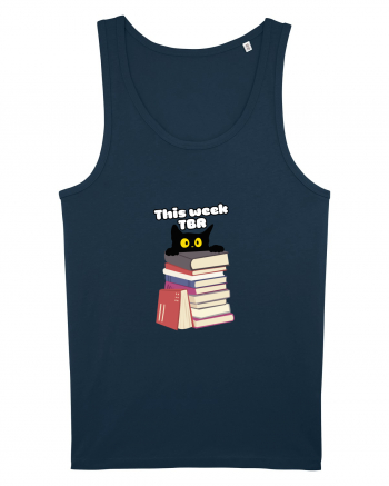 Bookish cat Navy