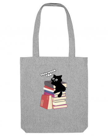 Bookish cat Heather Grey