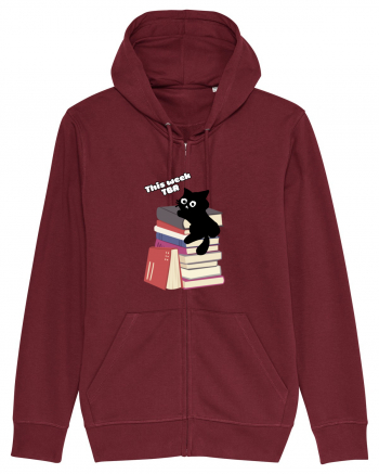 Bookish cat Burgundy