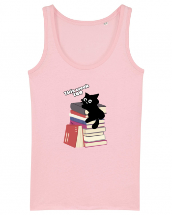 Bookish cat Cotton Pink