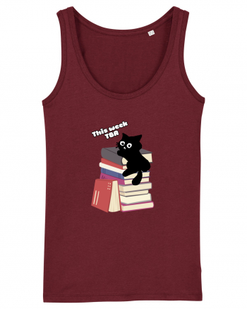 Bookish cat Burgundy