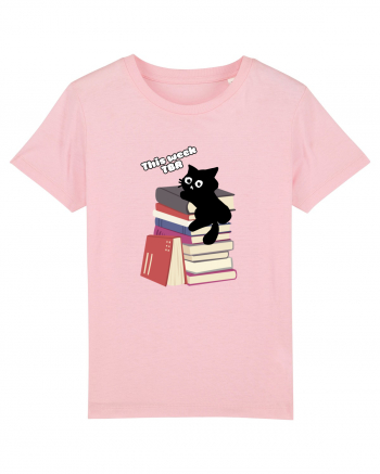 Bookish cat Cotton Pink