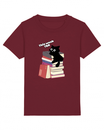 Bookish cat Burgundy