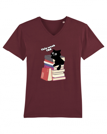 Bookish cat Burgundy