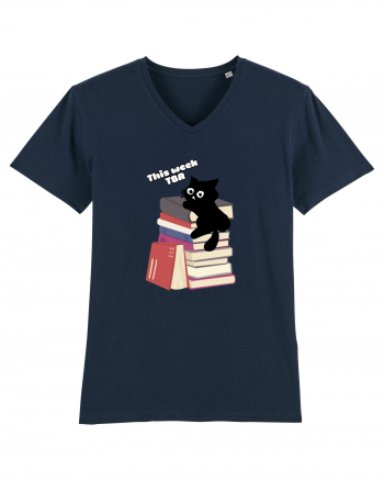 Bookish cat French Navy