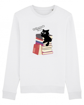 Bookish cat White