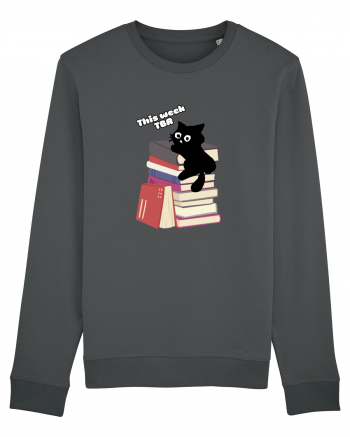 Bookish cat Anthracite