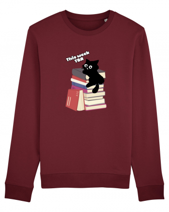 Bookish cat Burgundy