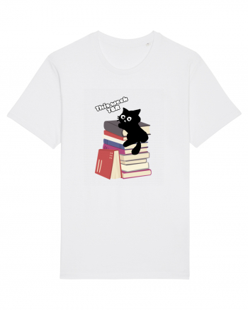 Bookish cat White