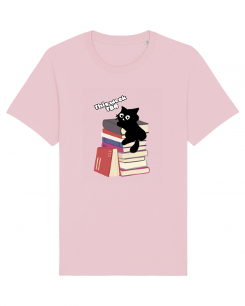 Bookish cat Cotton Pink