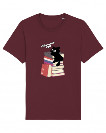 Bookish cat Burgundy