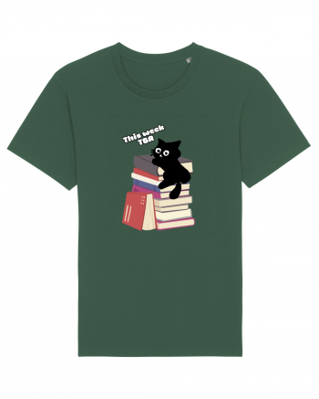 Bookish cat Bottle Green