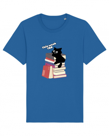 Bookish cat Royal Blue