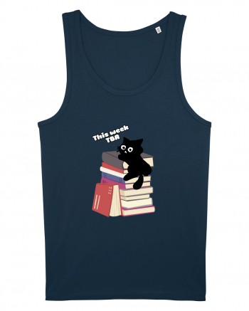 Bookish cat Navy