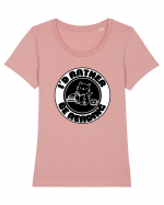 Bookish cat Tricou mânecă scurtă guler larg fitted Damă Expresser