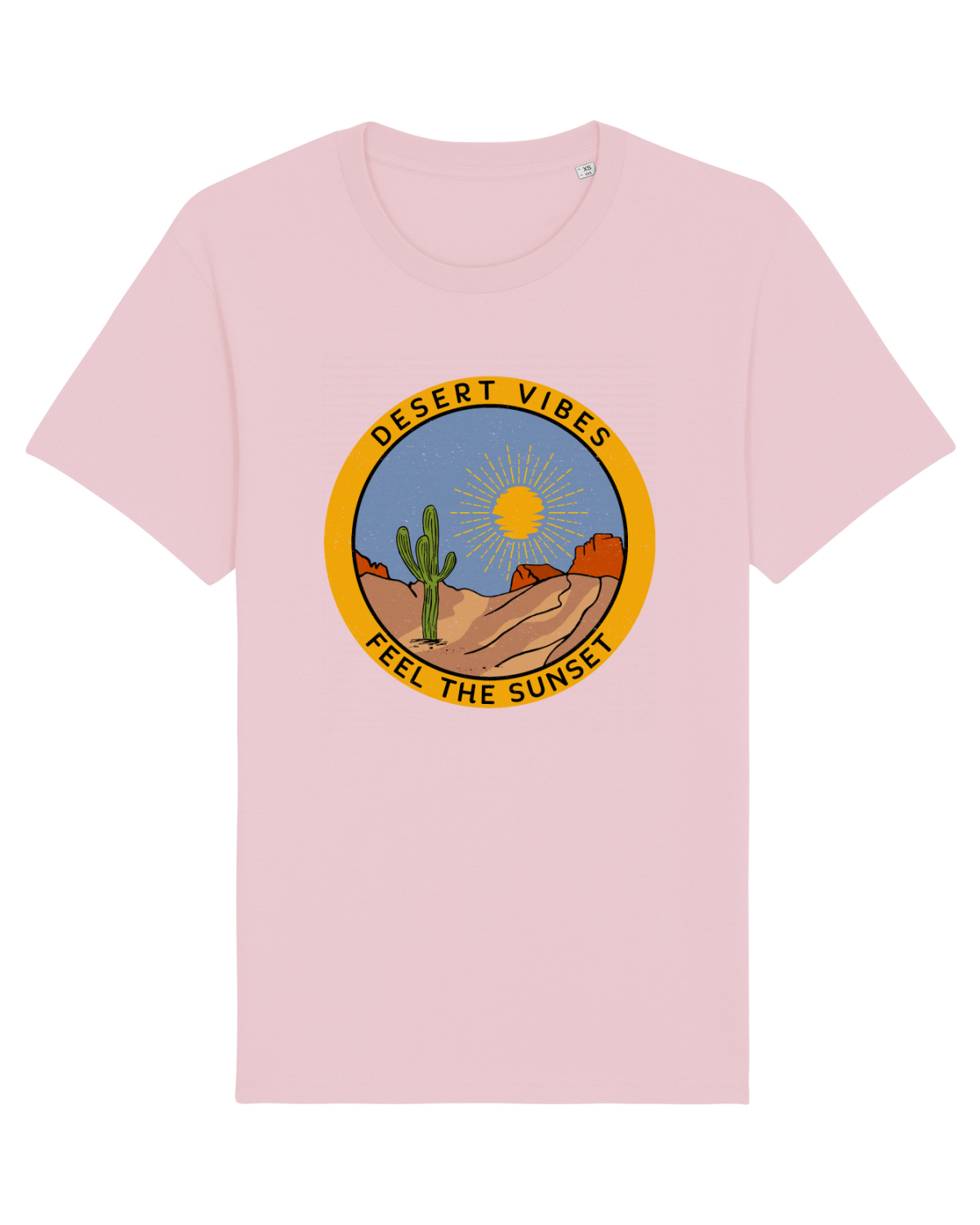 Tricou mânecă scurtă Unisex Rocker Cotton Pink