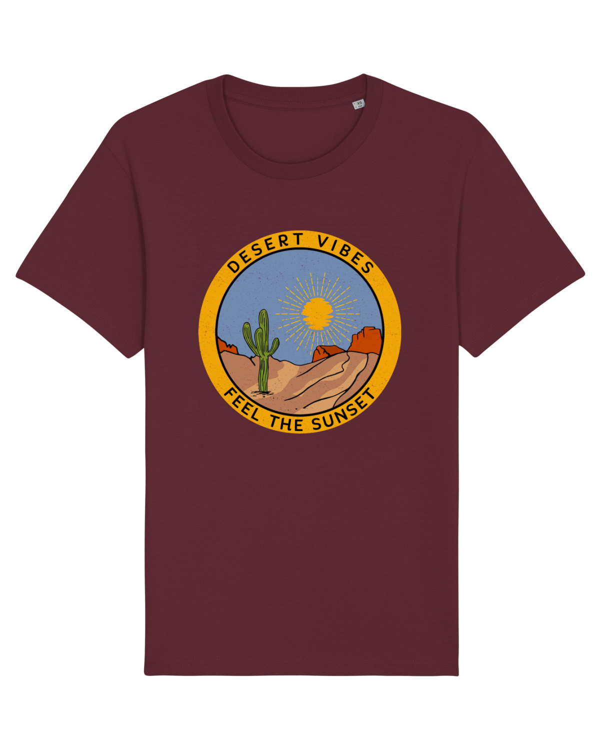 Tricou mânecă scurtă Unisex Rocker Burgundy