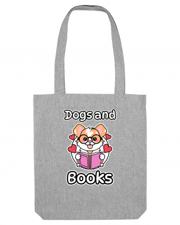 Kawaii Dog Reading A Book Heather Grey