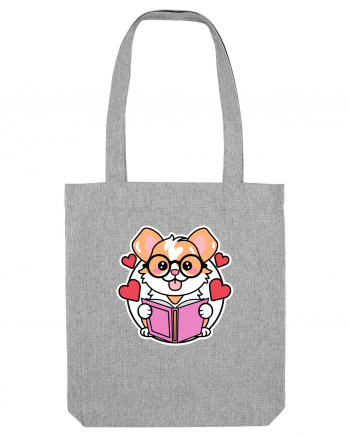 Kawaii Dog Reading A Book Heather Grey