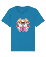 Kawaii Dog Reading A Book Tricou mânecă scurtă Unisex Rocker