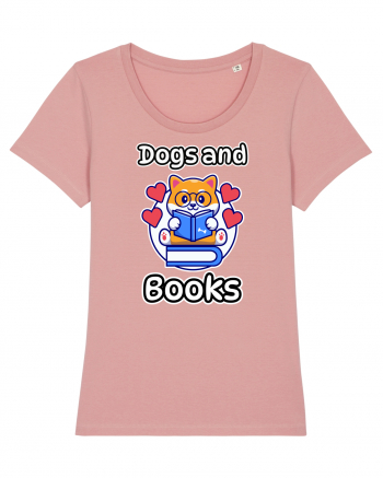 Kawaii Dog Reading A Book Canyon Pink