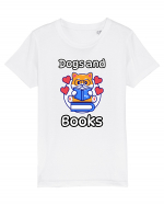 Kawaii Dog Reading A Book Tricou mânecă scurtă  Copii Mini Creator