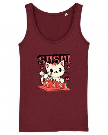 Sushi  Cat  Burgundy