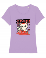 Sushi  Cat  Tricou mânecă scurtă guler larg fitted Damă Expresser