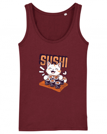 Sushi  Cat  Burgundy