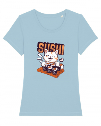 Sushi  Cat  Sky Blue