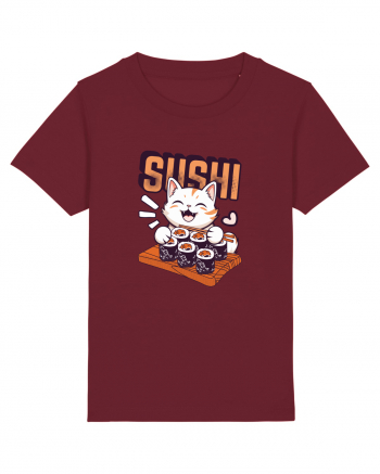 Sushi  Cat  Burgundy