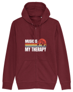 Music Is My Therapy Hanorac cu fermoar Unisex Connector