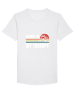 Music Is My Therapy Tricou mânecă scurtă guler larg Bărbat Skater