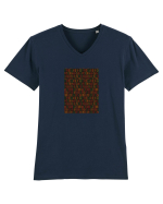 Black Background African Tricou mânecă scurtă guler V Bărbat Presenter