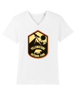 Yellowstone National Park Tricou mânecă scurtă guler V Bărbat Presenter