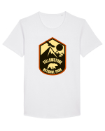 Yellowstone National Park Tricou mânecă scurtă guler larg Bărbat Skater